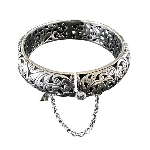 Silpada B1829 Retired Forever Stunning Sterling Silver Hinged Bangle Bracelet - Picture 2 of 6
